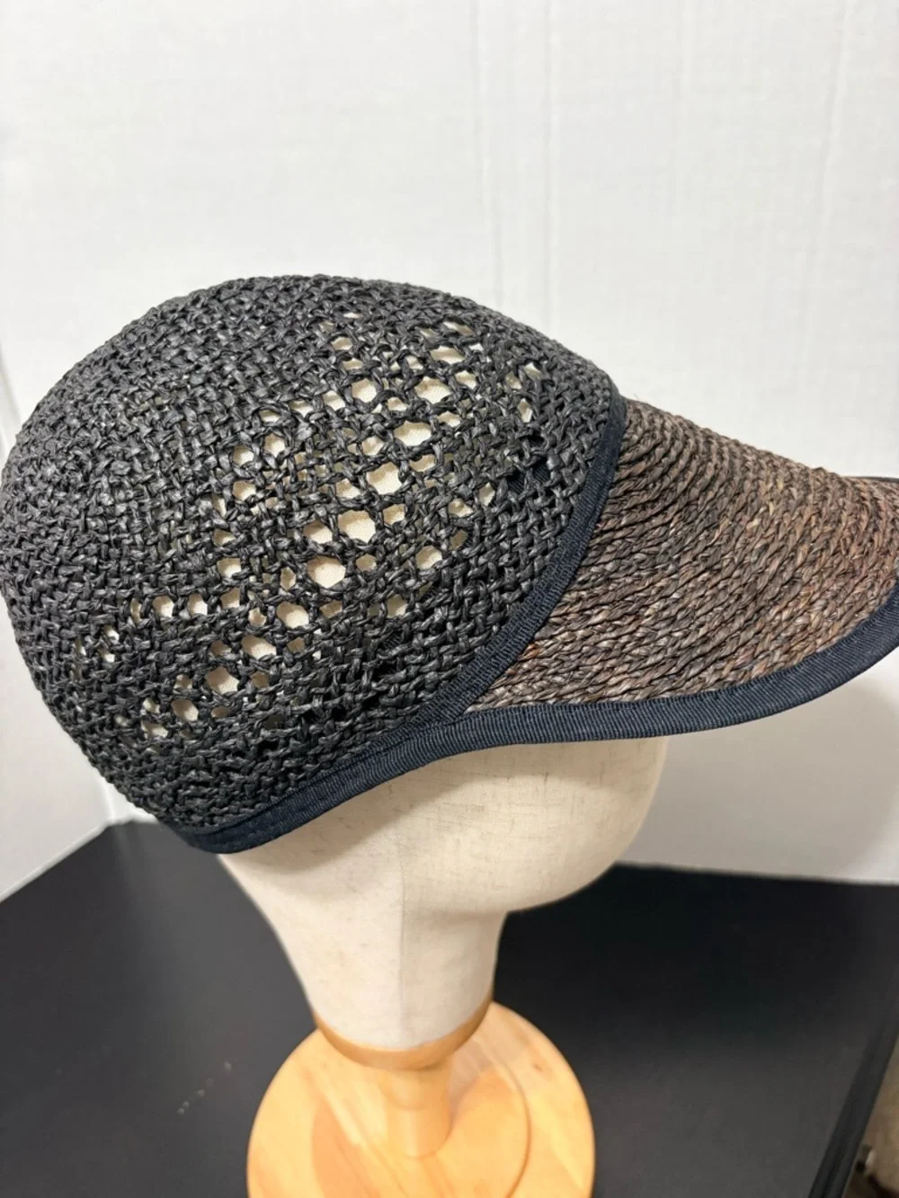 Women’s Woven Summer Cap - Black/Brown